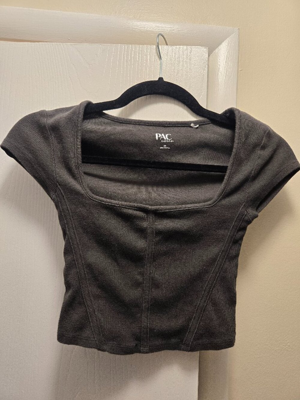 Pac Boat Neck Fitted Crop Top